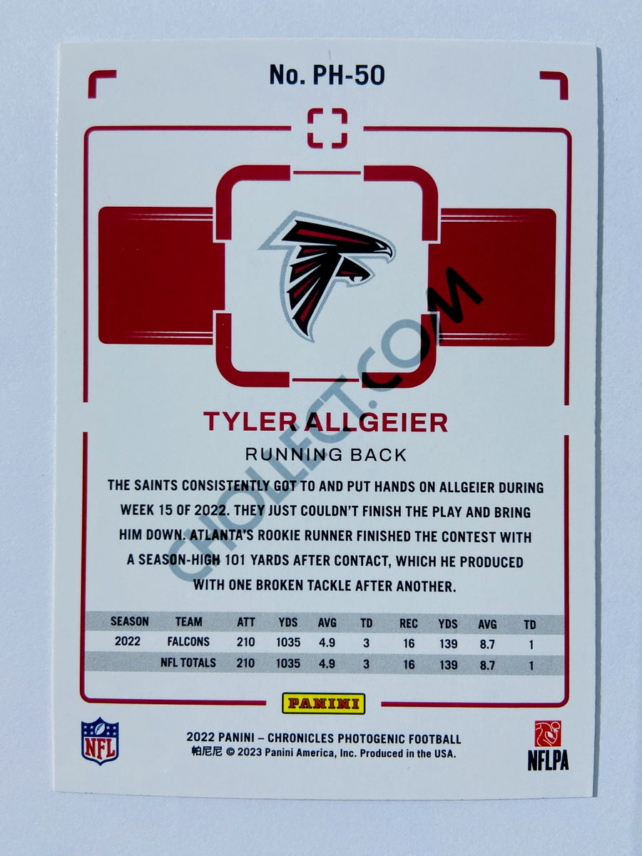 Tyler Allgeier - Atlanta Falcons 2022 Panini Chronicles Photogenic RC Rookie #PH-50