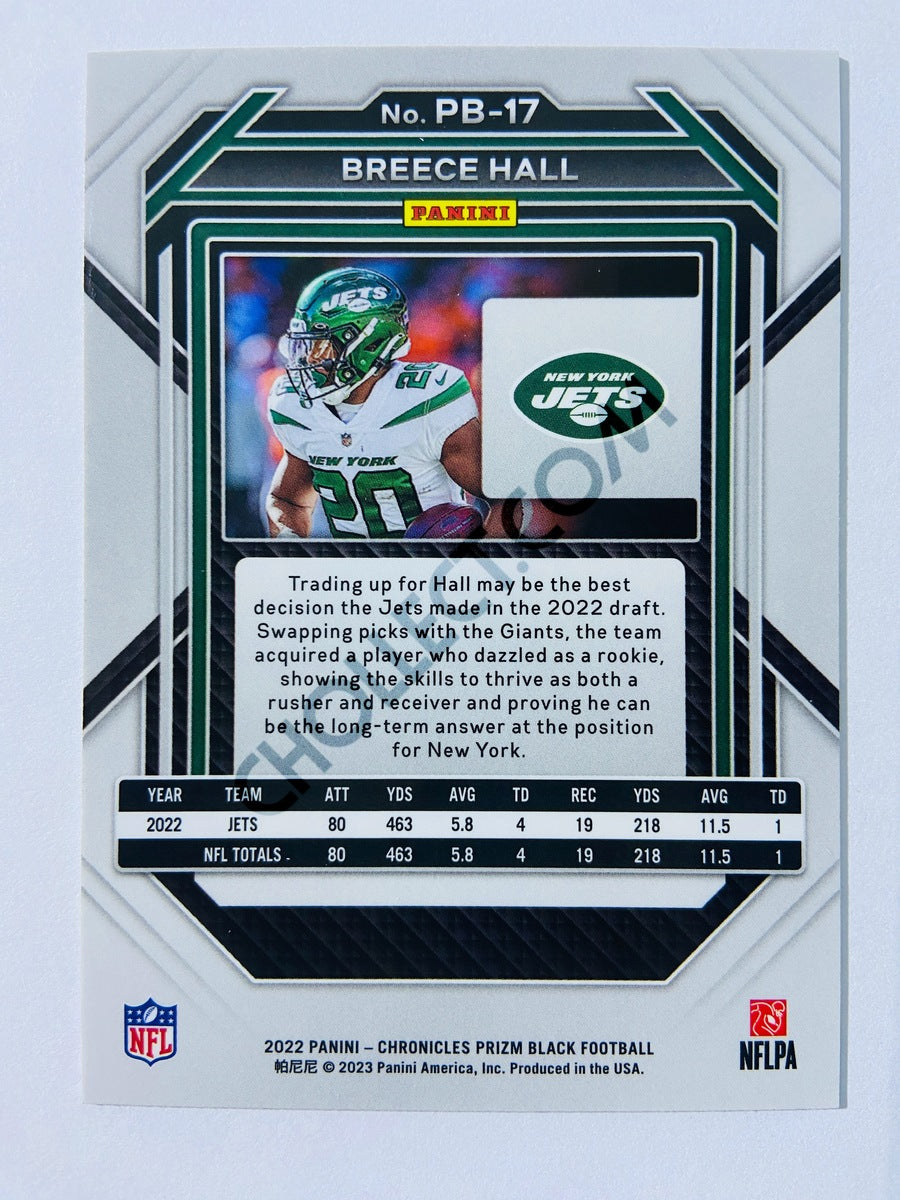 Breece Hall - New York Jets 2022 Panini Chronicles Prizm Black RC Rookie #PB-17