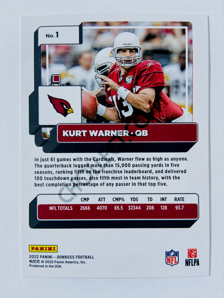 Kurt Warner - Arizona Cardinals 2022 Panini Donruss #1