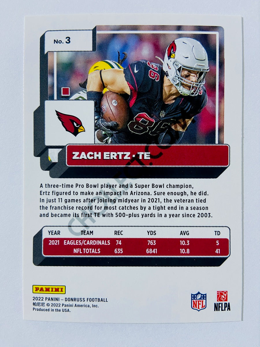 Zach Ertz - Arizona Cardinals 2022 Panini Donruss #3