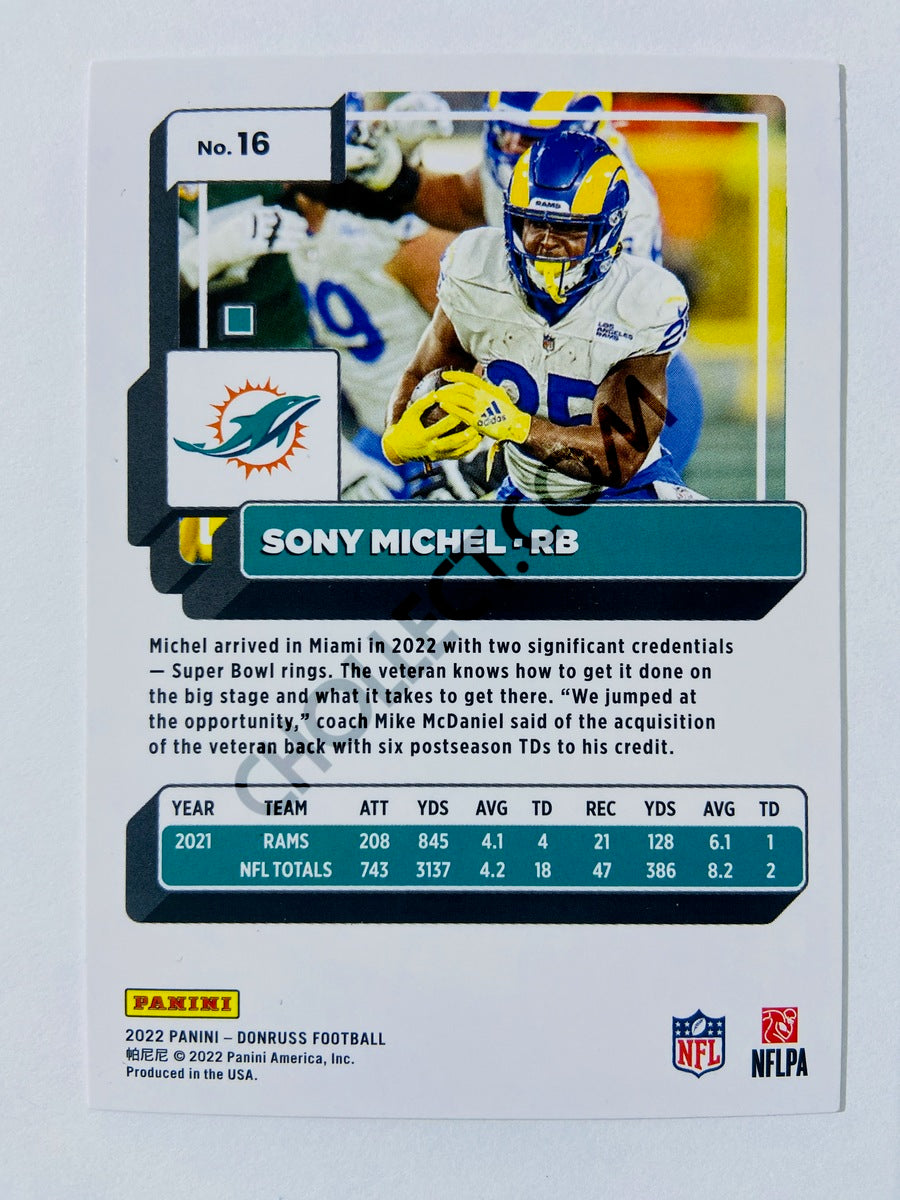 Sony Michel - Miami Dolphins 2022 Panini Donruss #16