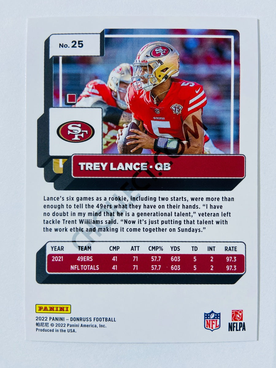 Trey Lance - San Francisco 49ers 2022 Panini Donruss #25
