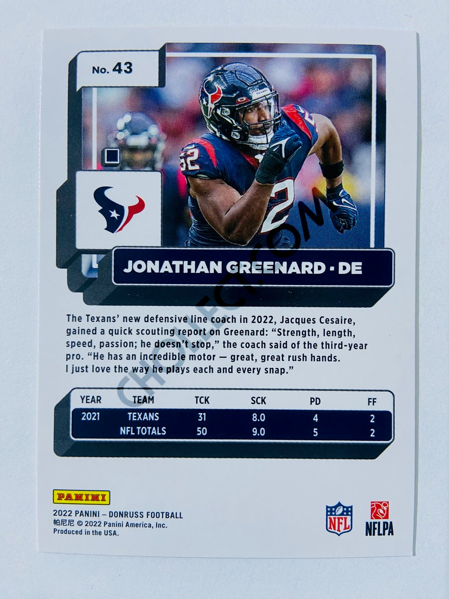Jonathan Greenard - Houston Texans 2022 Panini Donruss #43