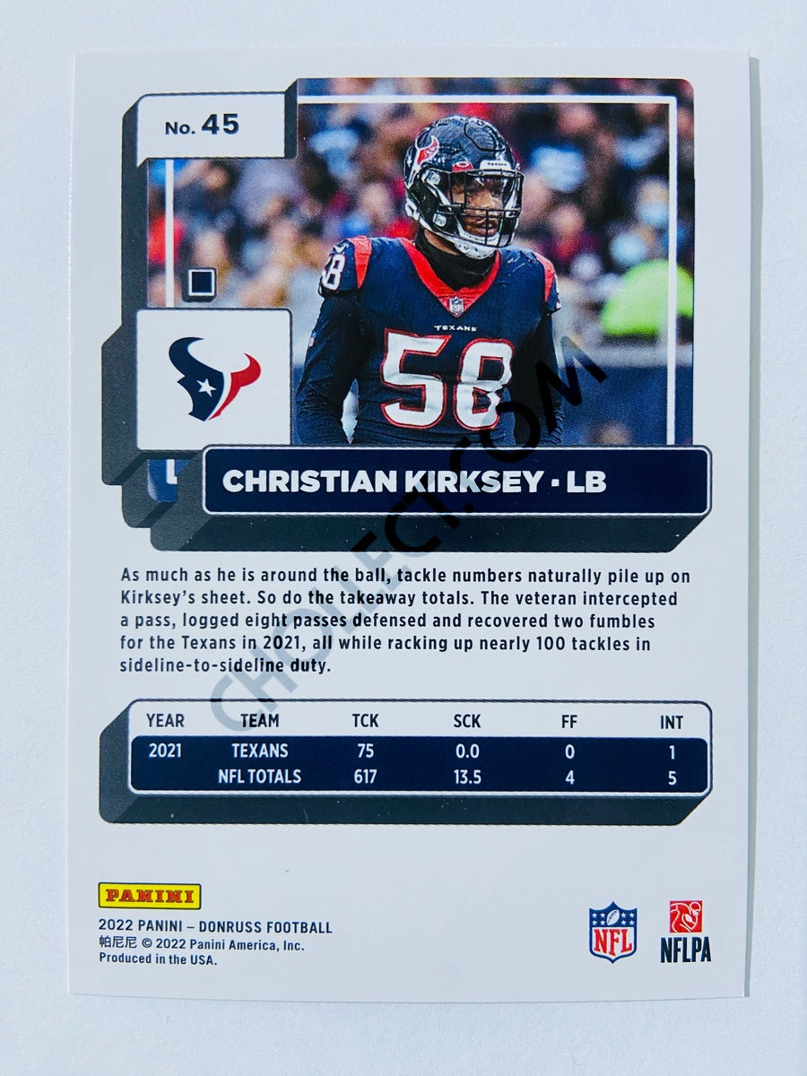 Christian Kirksey - Houston Texans 2022 Panini Donruss #45