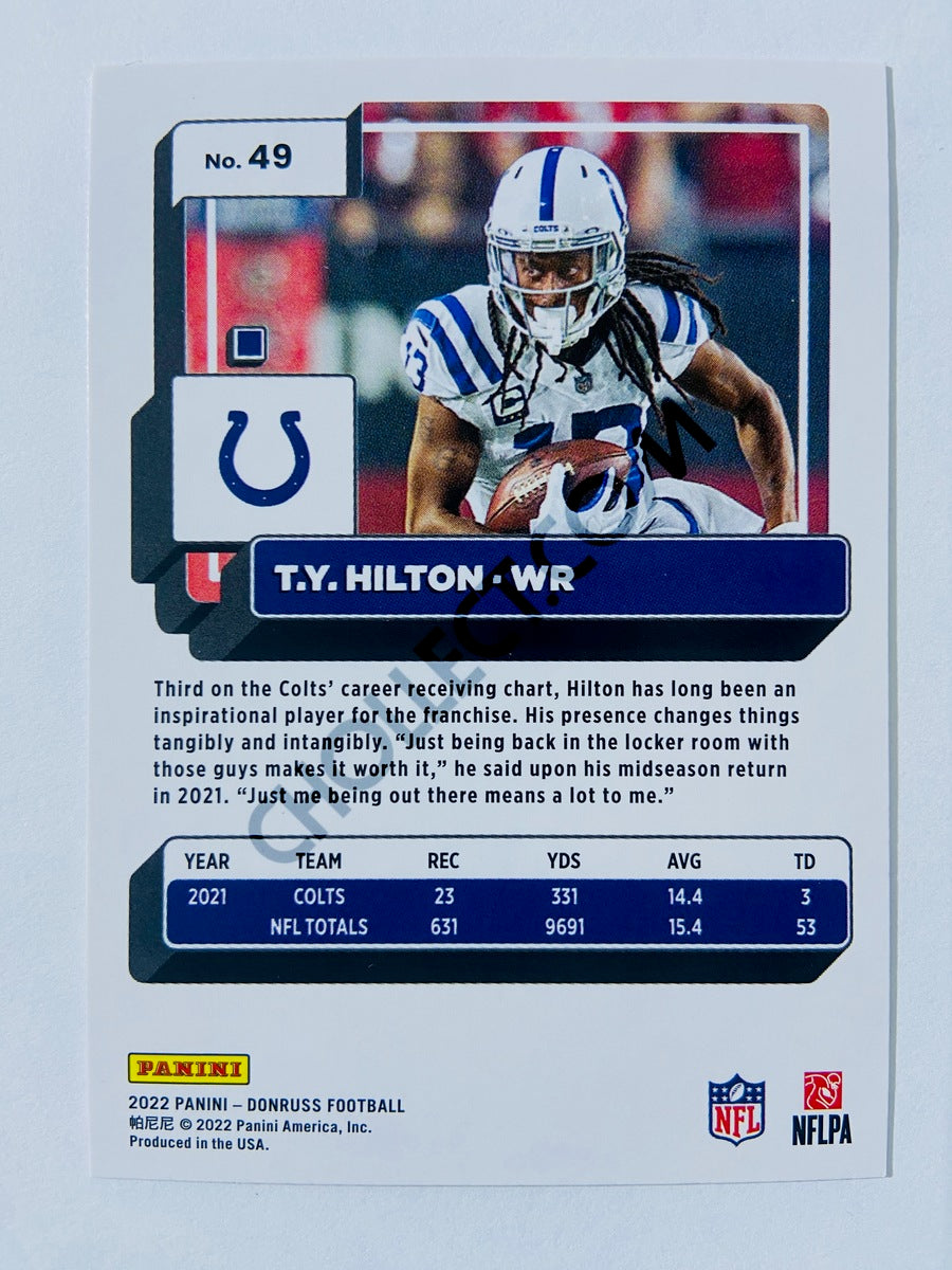 T.Y. Hilton - Indianapolis Colts 2022 Panini Donruss #49