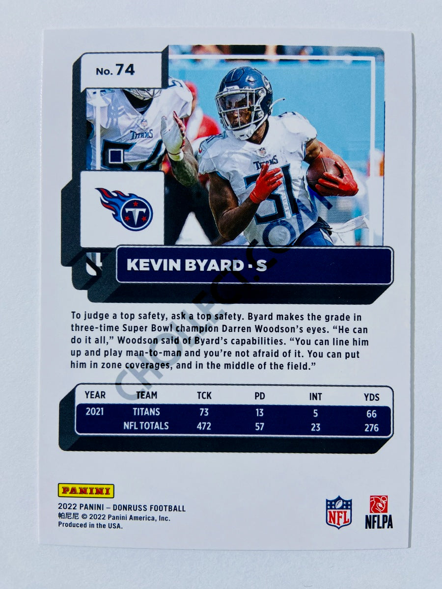 Kevin Byard - Tennessee Titans 2022 Panini Donruss #74