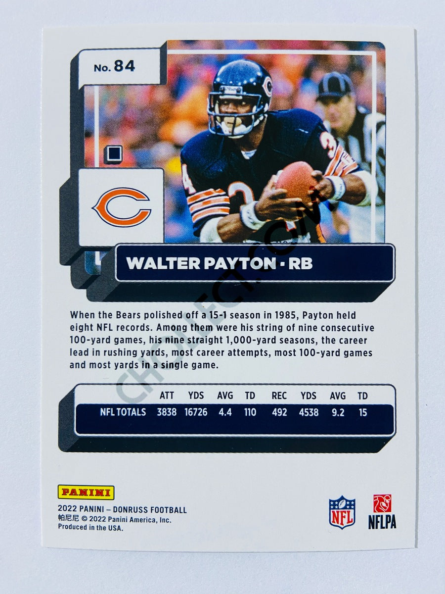 Walter Payton - Chicago Bears 2022 Panini Donruss #84