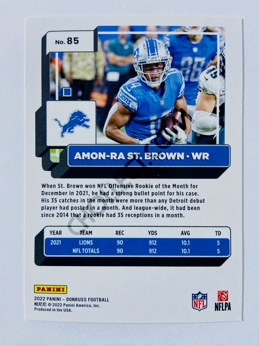 Amon-Ra St. Brown - Detroit Lions 2022 Panini Donruss #85