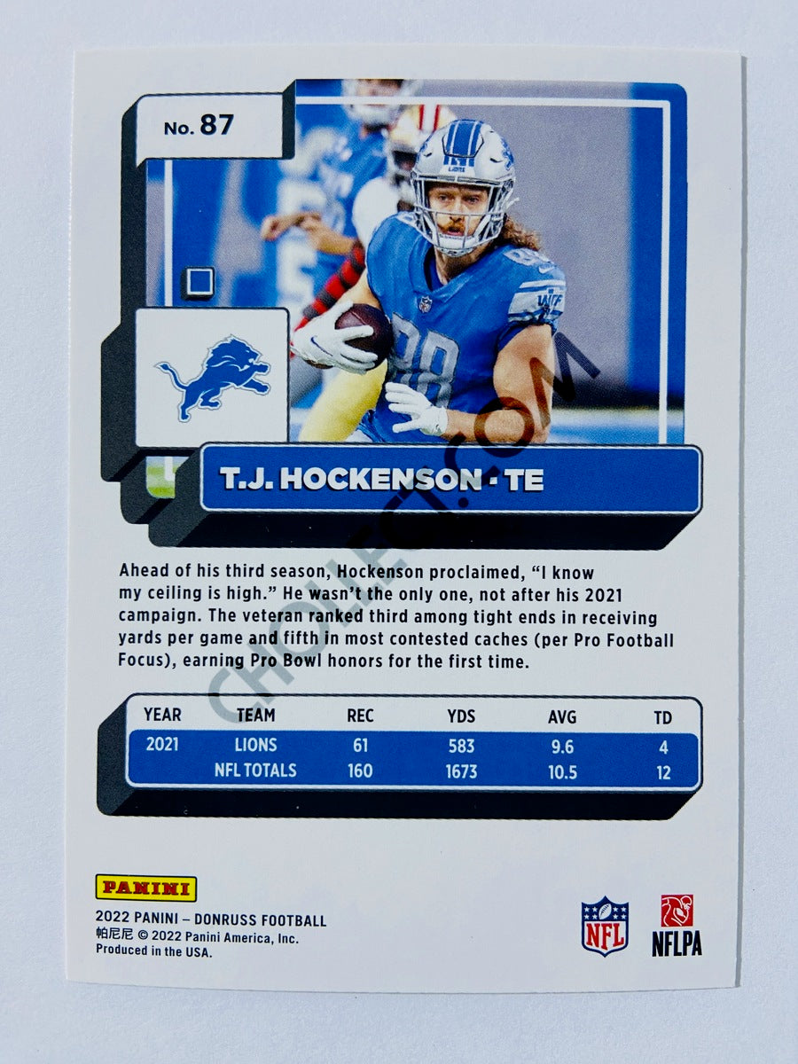 T.J. Hockenson - Detroit Lions 2022 Panini Donruss #87