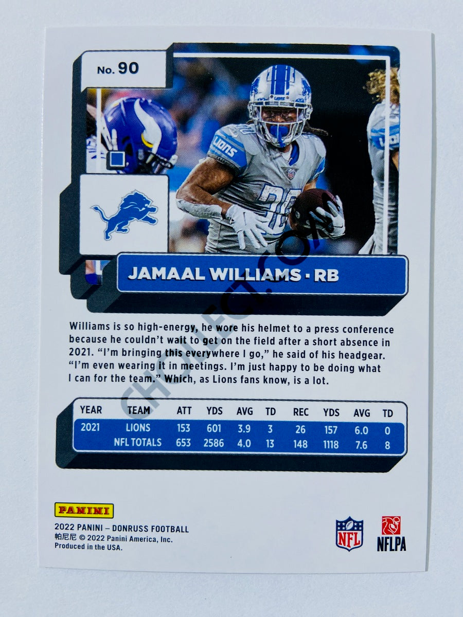 Jamaal Williams - Detroit Lions 2022 Panini Donruss #90