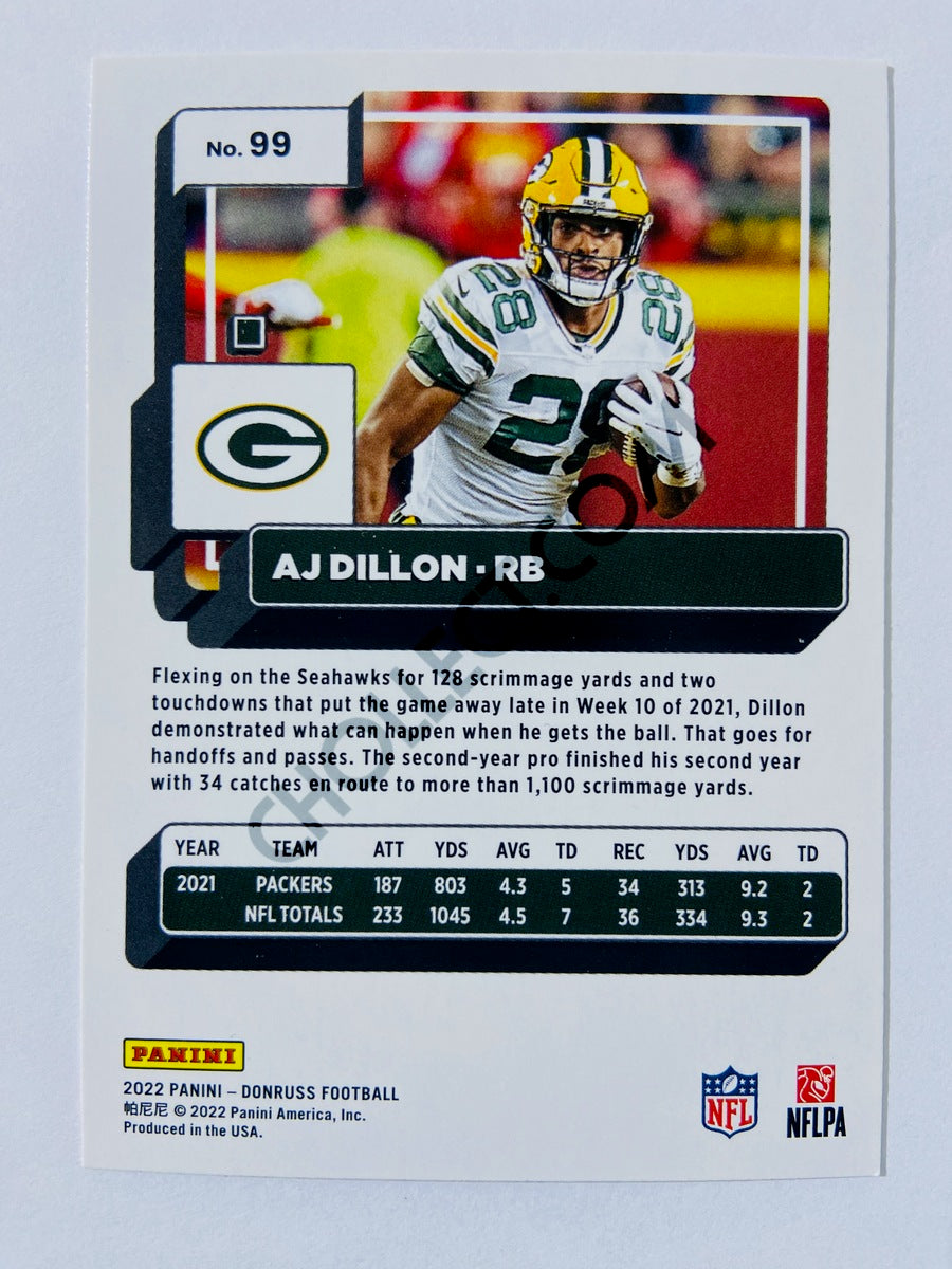 AJ Dillon - Green Bay Packers 2022 Panini Donruss #99