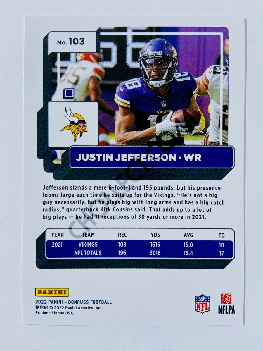 Justin Jefferson - Minnesota Vikings 2022 Panini Donruss #103