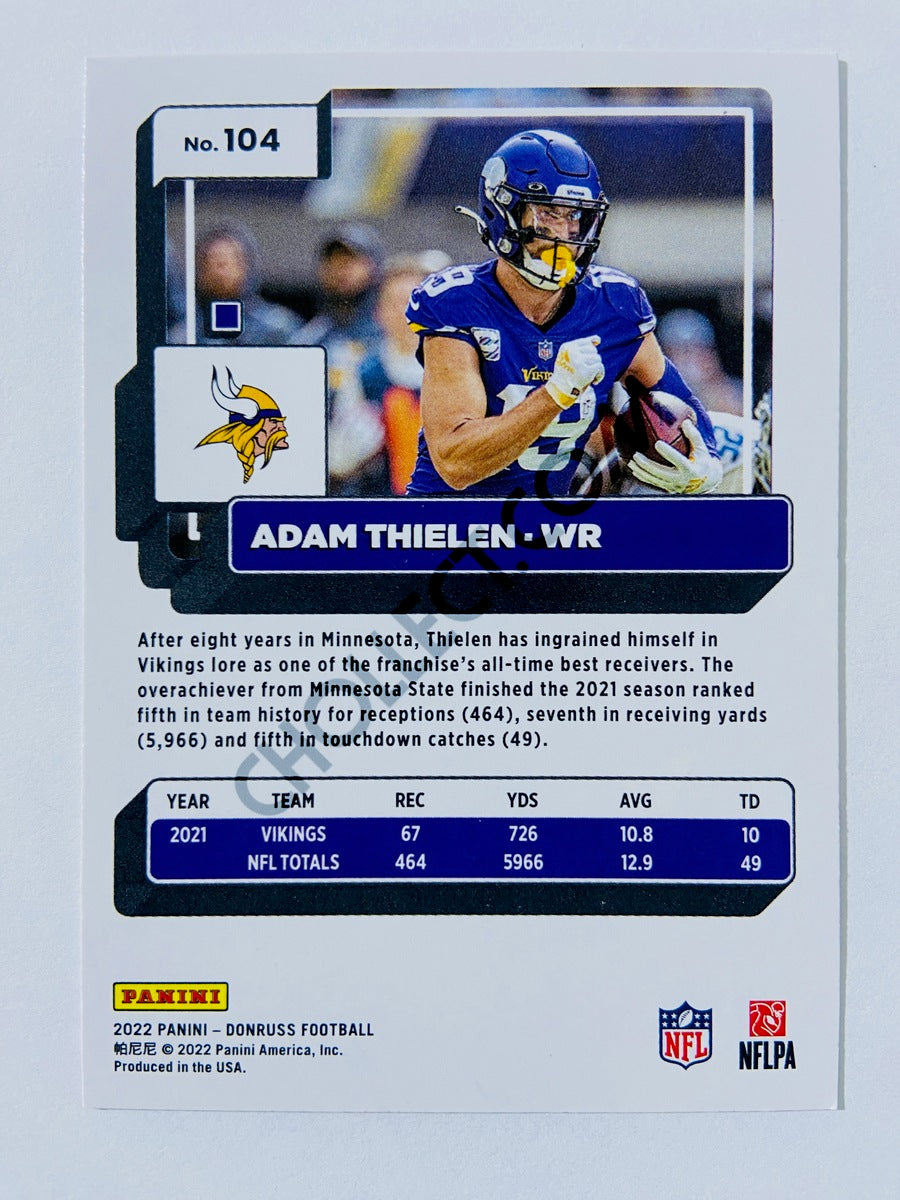 Adam Thielen - Minnesota Vikings 2022 Panini Donruss #104