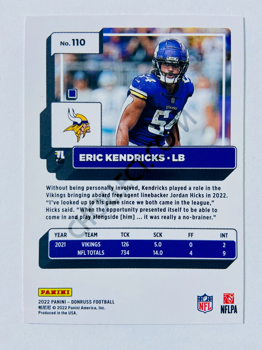 Eric Kendricks - Minnesota Vikings 2022 Panini Donruss #110