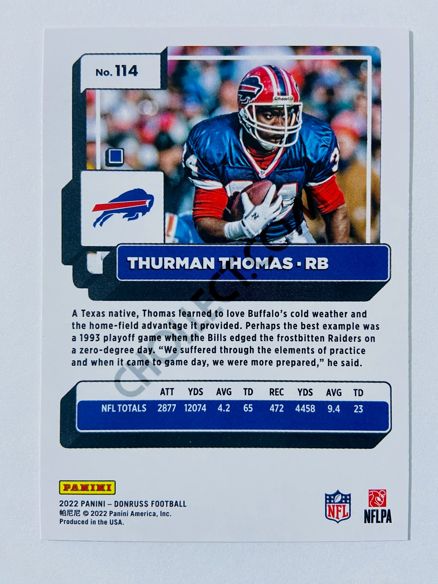 Thurman Thomas - Buffalo Bills 2022 Panini Donruss #114