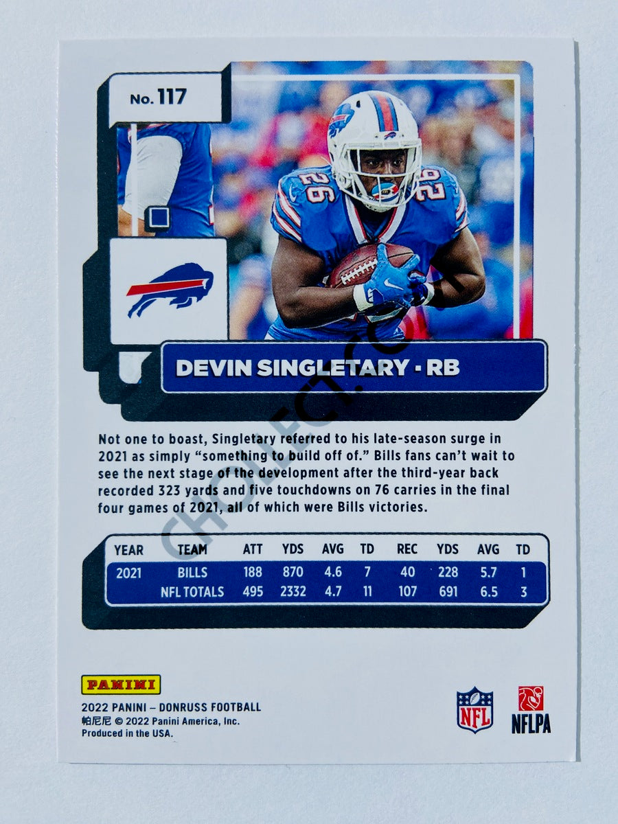 Devin Singletary - Buffalo Bills 2022 Panini Donruss #117