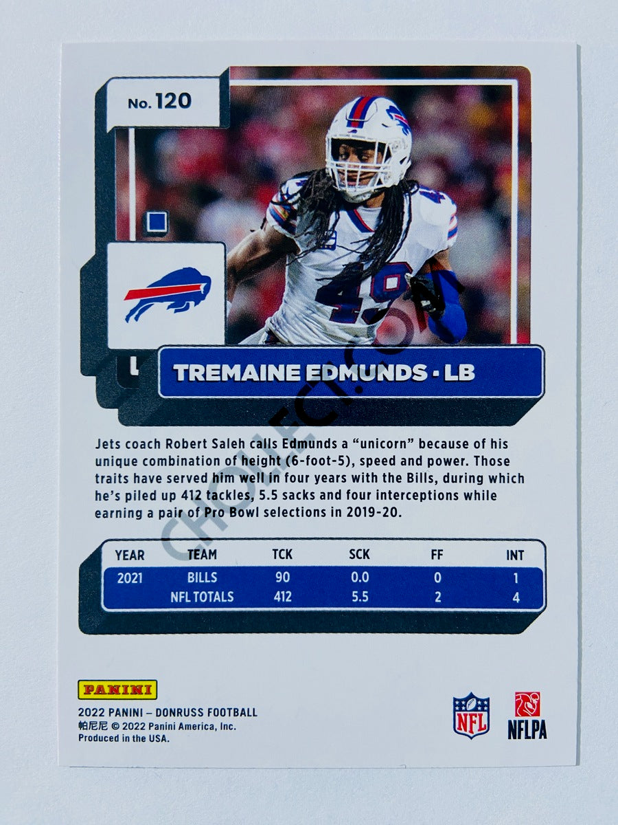 Tremaine Edmunds - Buffalo Bills 2022 Panini Donruss #120