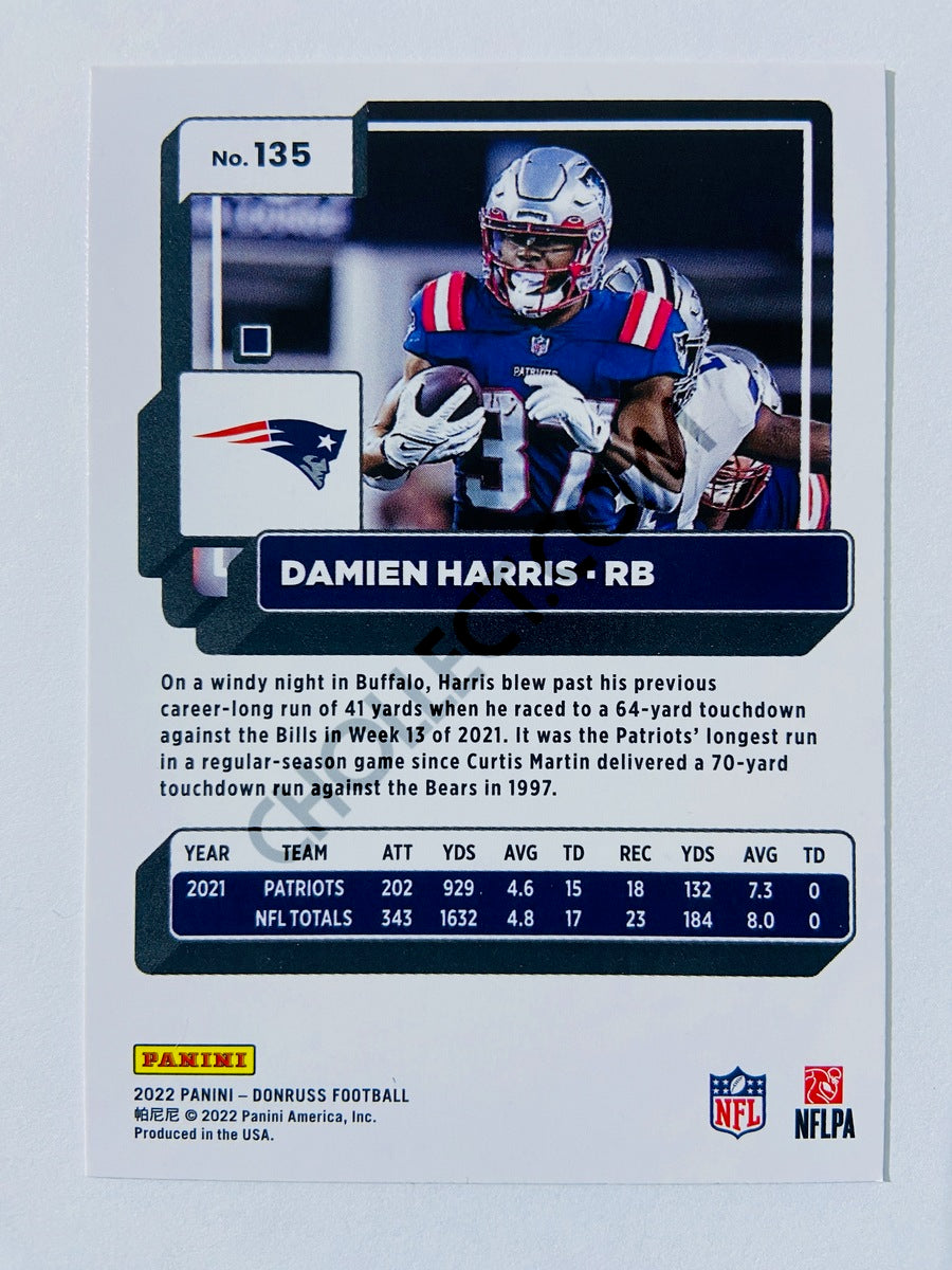 Damien Harris - New England Patriots 2022 Panini Donruss #135