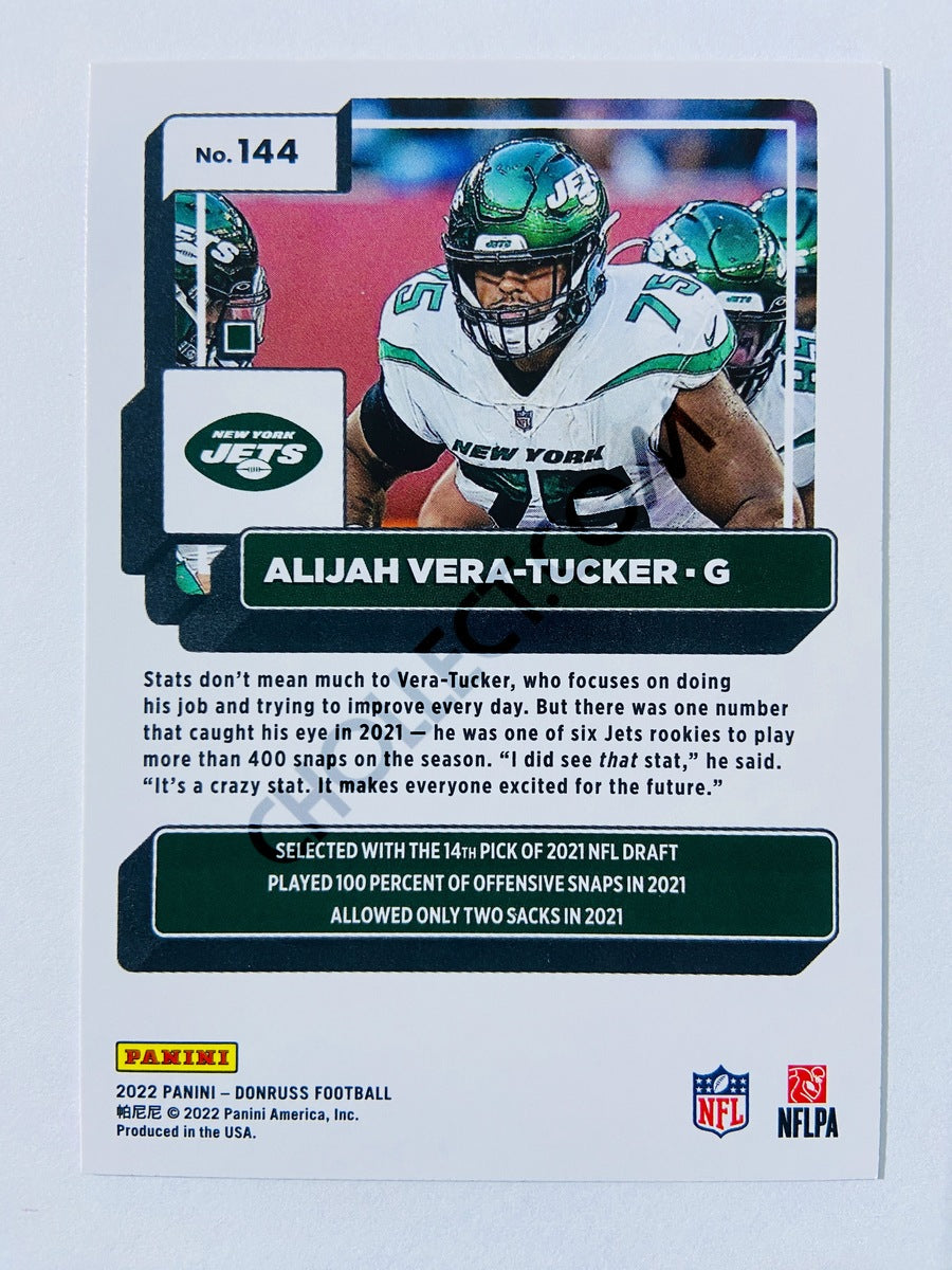 Alijah Vera-Tucker - New York Jets 2022 Panini Donruss #144