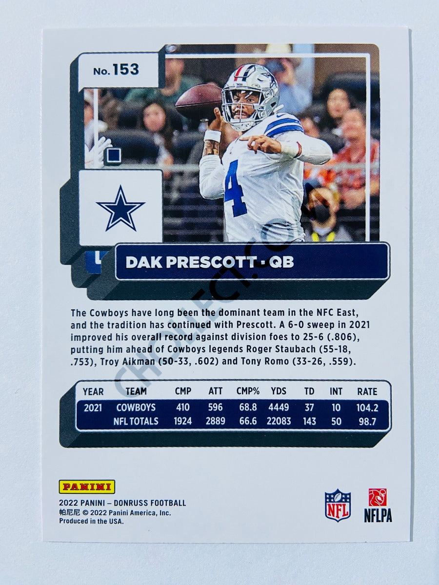 Dak Prescott - Dallas Cowboys 2022 Panini Donruss #153