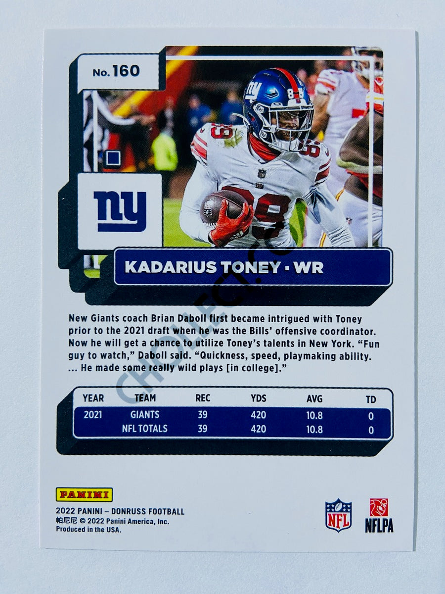 Kadarius Toney - New York Giants 2022 Panini Donruss #160