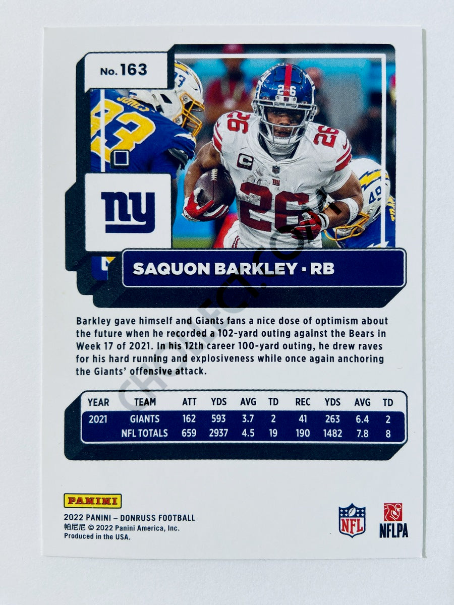 Saquon Barkley - New York Giants 2022 Panini Donruss #163