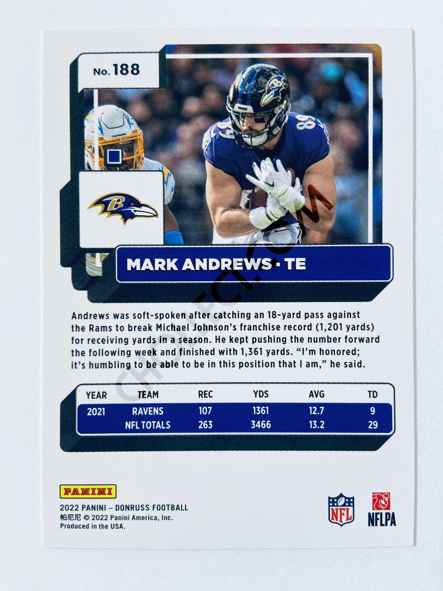 Mark Andrews - Baltimore Ravens 2022 Panini Donruss #188