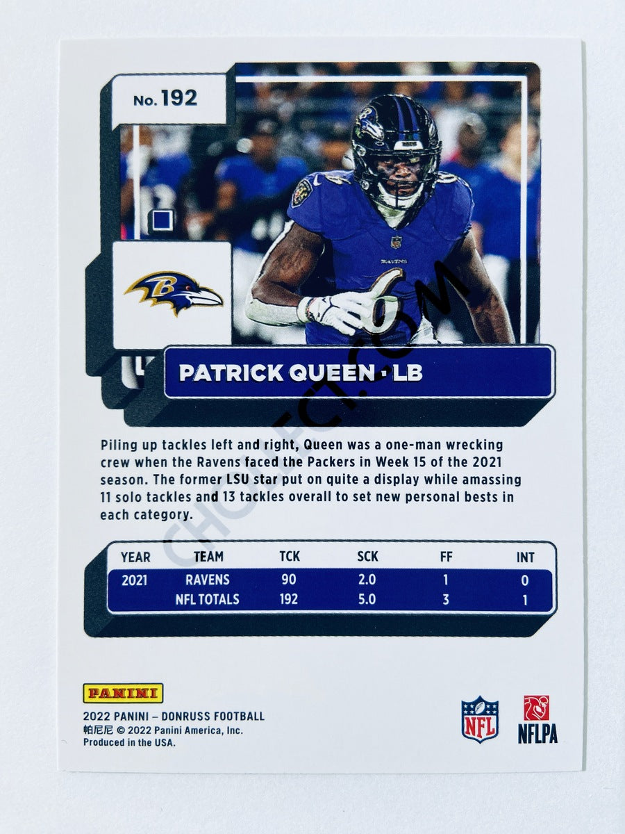 Patrick Queen - Baltimore Ravens 2022 Panini Donruss #192