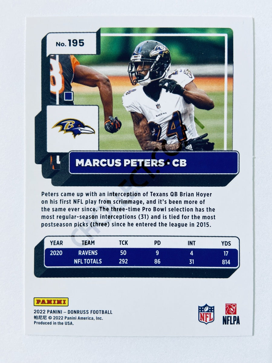 Marcus Peters - Baltimore Ravens 2022 Panini Donruss #195