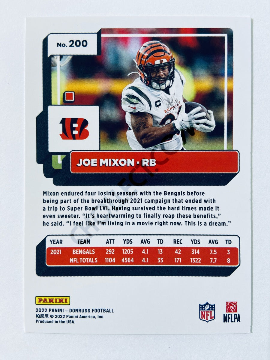 Joe Mixon - Cincinnati Bengals 2022 Panini Donruss #200