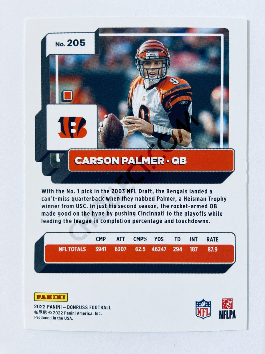 Carson Palmer - Cincinnati Bengals 2022 Panini Donruss #205