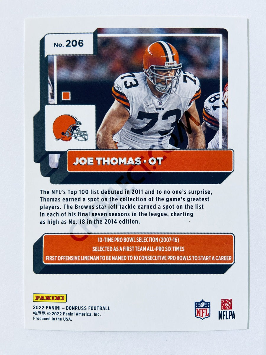 Joe Thomas - Cleveland Browns 2022 Panini Donruss #206