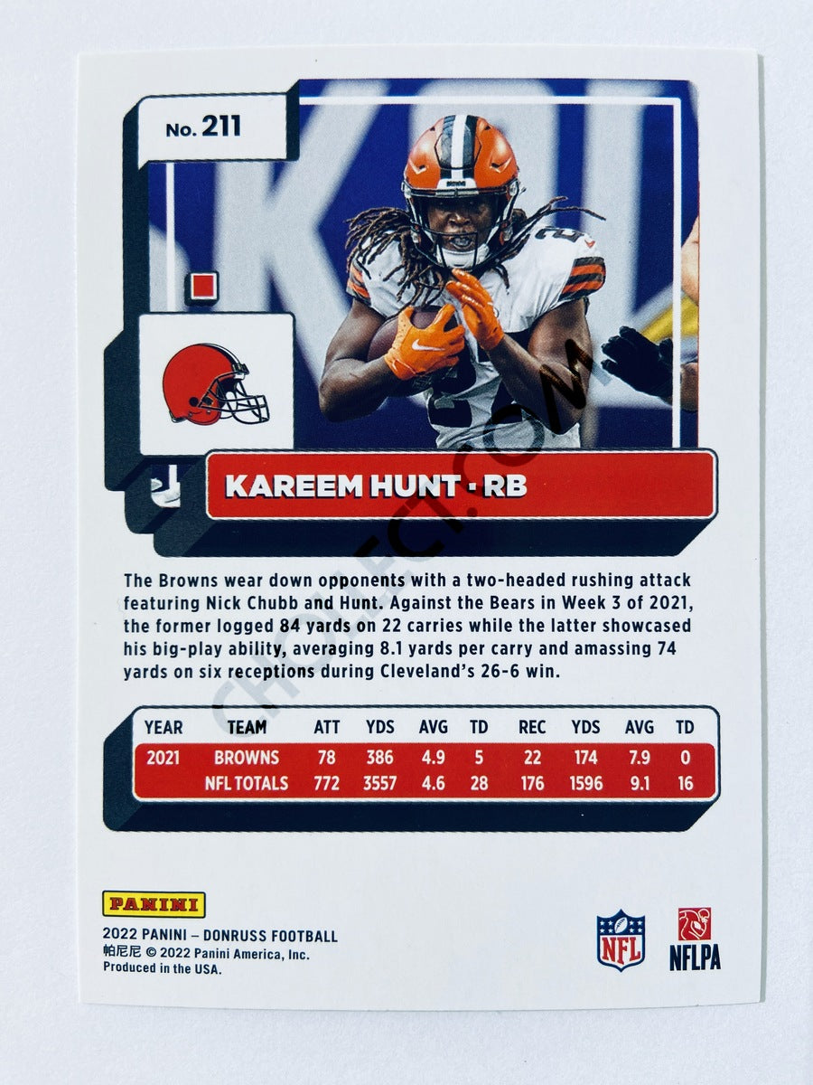 Kareem Hunt - Cleveland Browns 2022 Panini Donruss #211