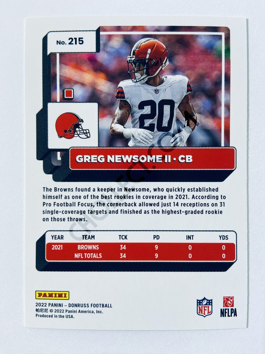 Greg Newsome II - Cleveland Browns 2022 Panini Donruss #215