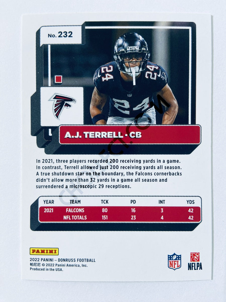 A.J. Terrell - Atlanta Falcons 2022 Panini Donruss #232