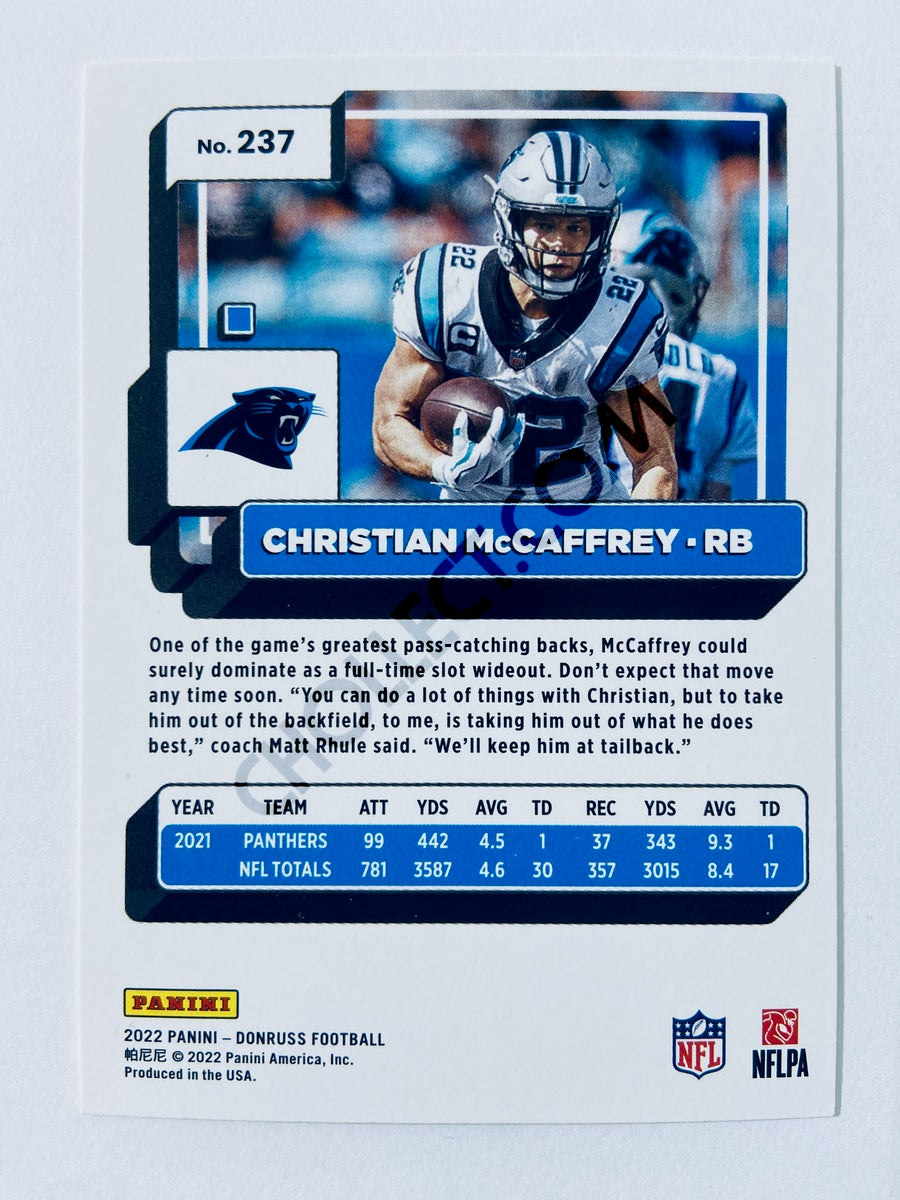 Christian McCaffrey - Carolina Panthers 2022 Panini Donruss #237