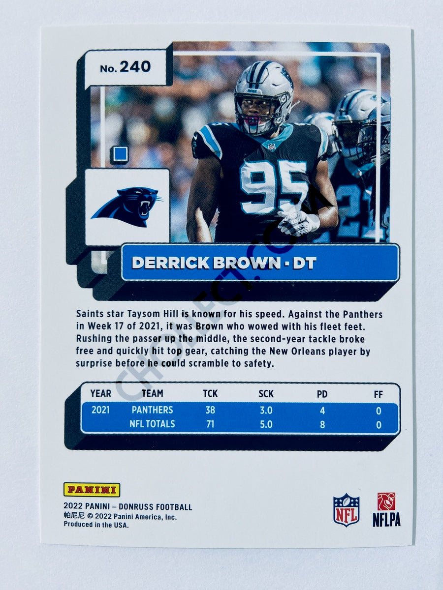 Derrick Brown - Carolina Panthers 2022 Panini Donruss #240