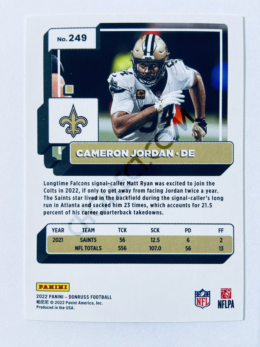 Cameron Jordan - New Orleans Saints 2022 Panini Donruss #249