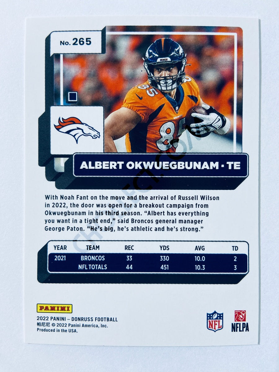 Albert Okwuegbunam - Denver Broncos 2022 Panini Donruss #265