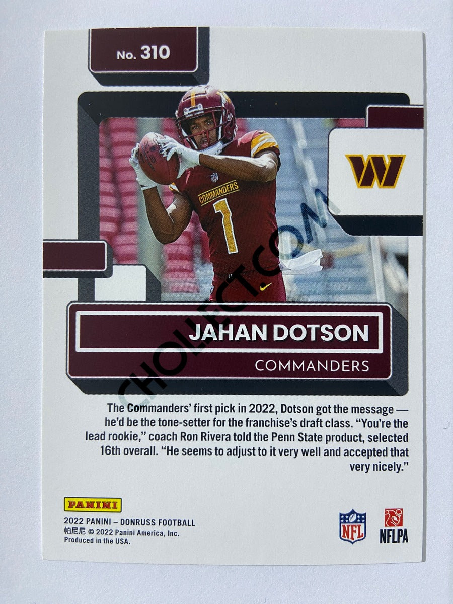 Jahan Dotson - Washington Commanders 2022 Panini Donruss Rated Rookie #310