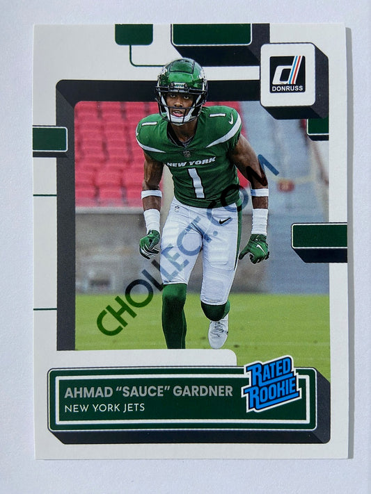 Ahmad "Sauce" Gardner - New York Jets 2022 Panini Donruss Rated Rookie #328