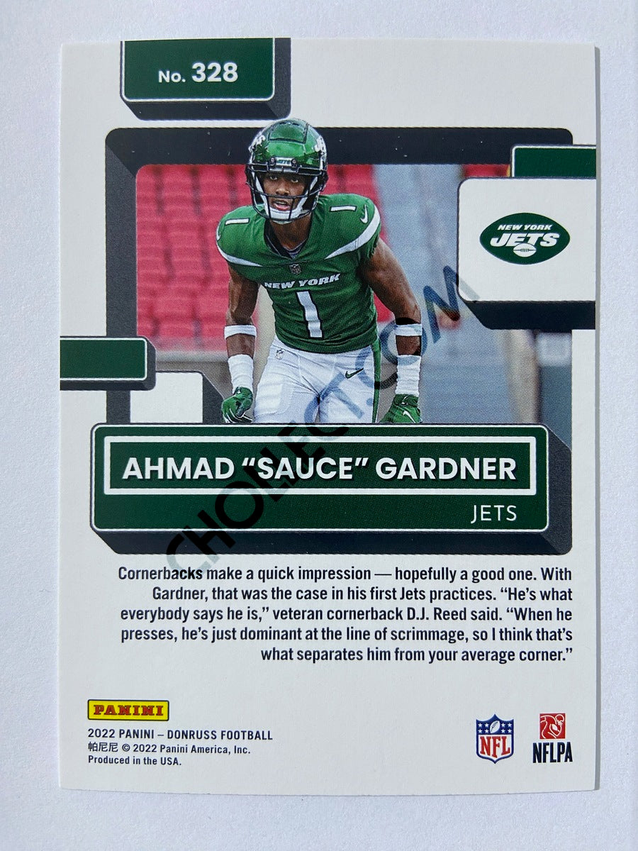 Ahmad "Sauce" Gardner - New York Jets 2022 Panini Donruss Rated Rookie #328