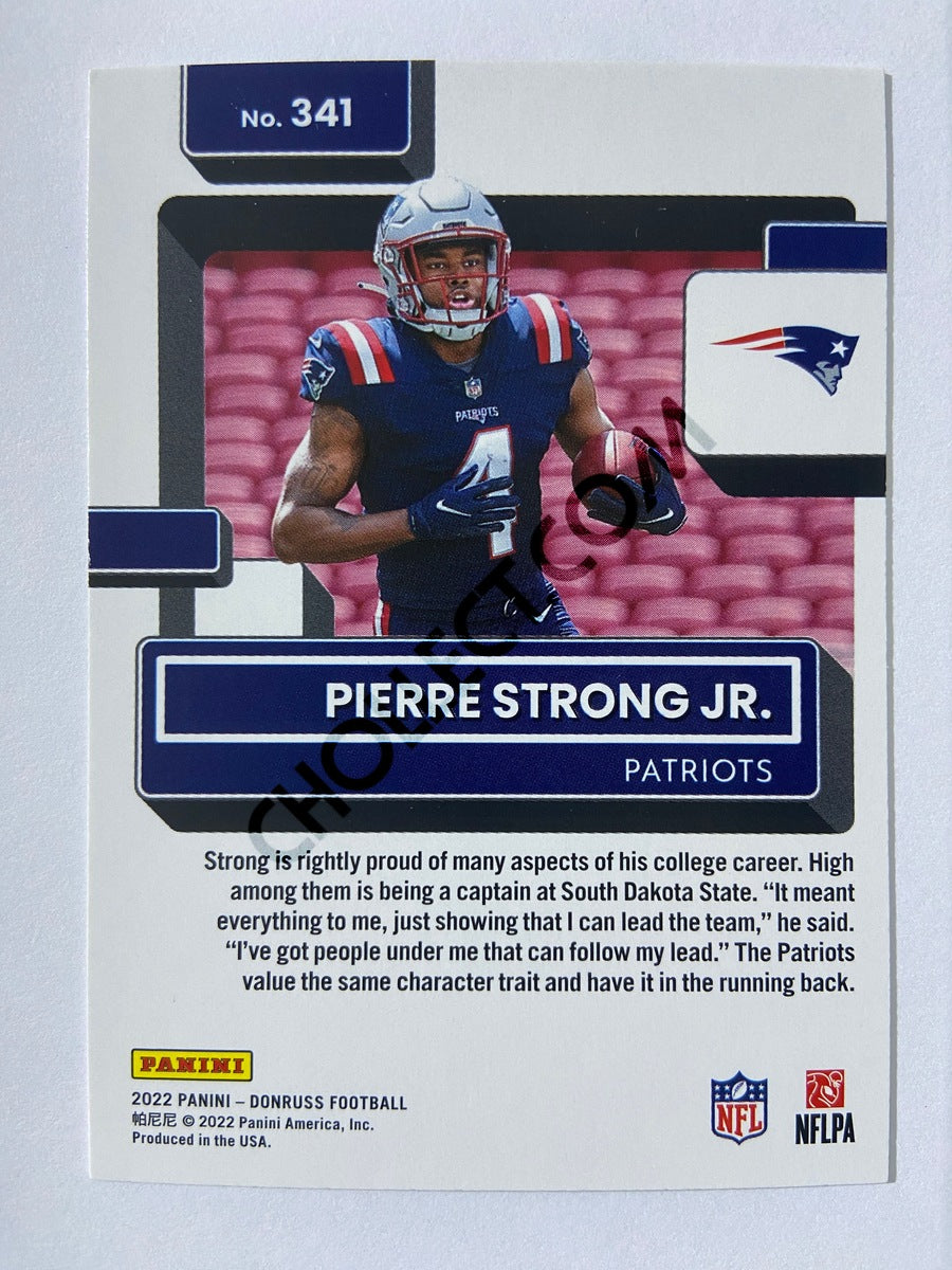 Pierre Strong Jr. - New England Patriots 2022 Panini Donruss Rated Rookie #341