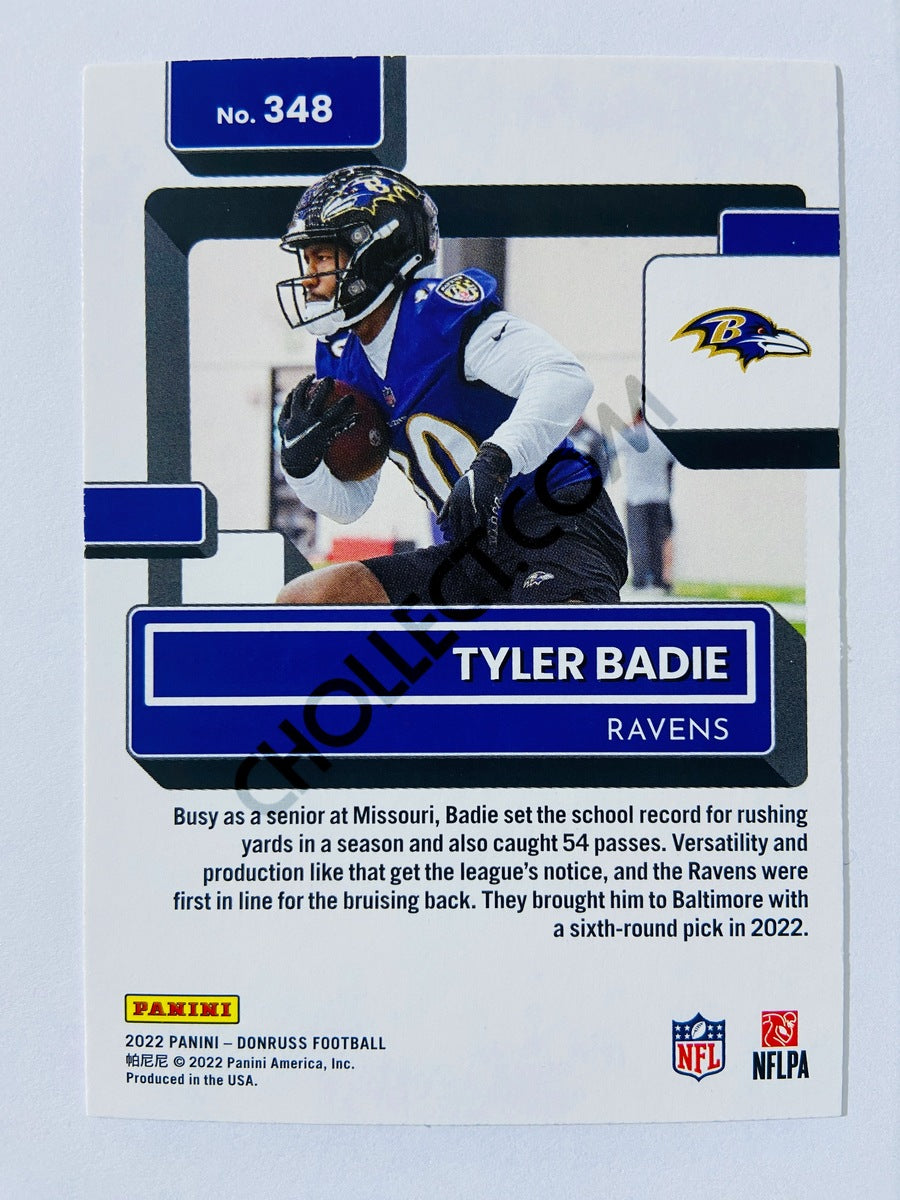 Tyler Badie - Baltimore Ravens 2022 Panini Donruss Rated Rookie #348