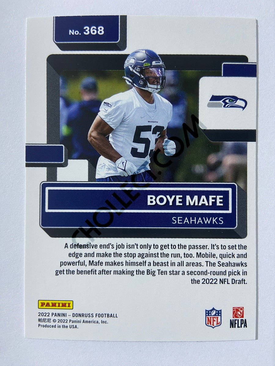 Boye Mafe - Seattle Seahawks 2022 Panini Donruss Rated Rookie #368