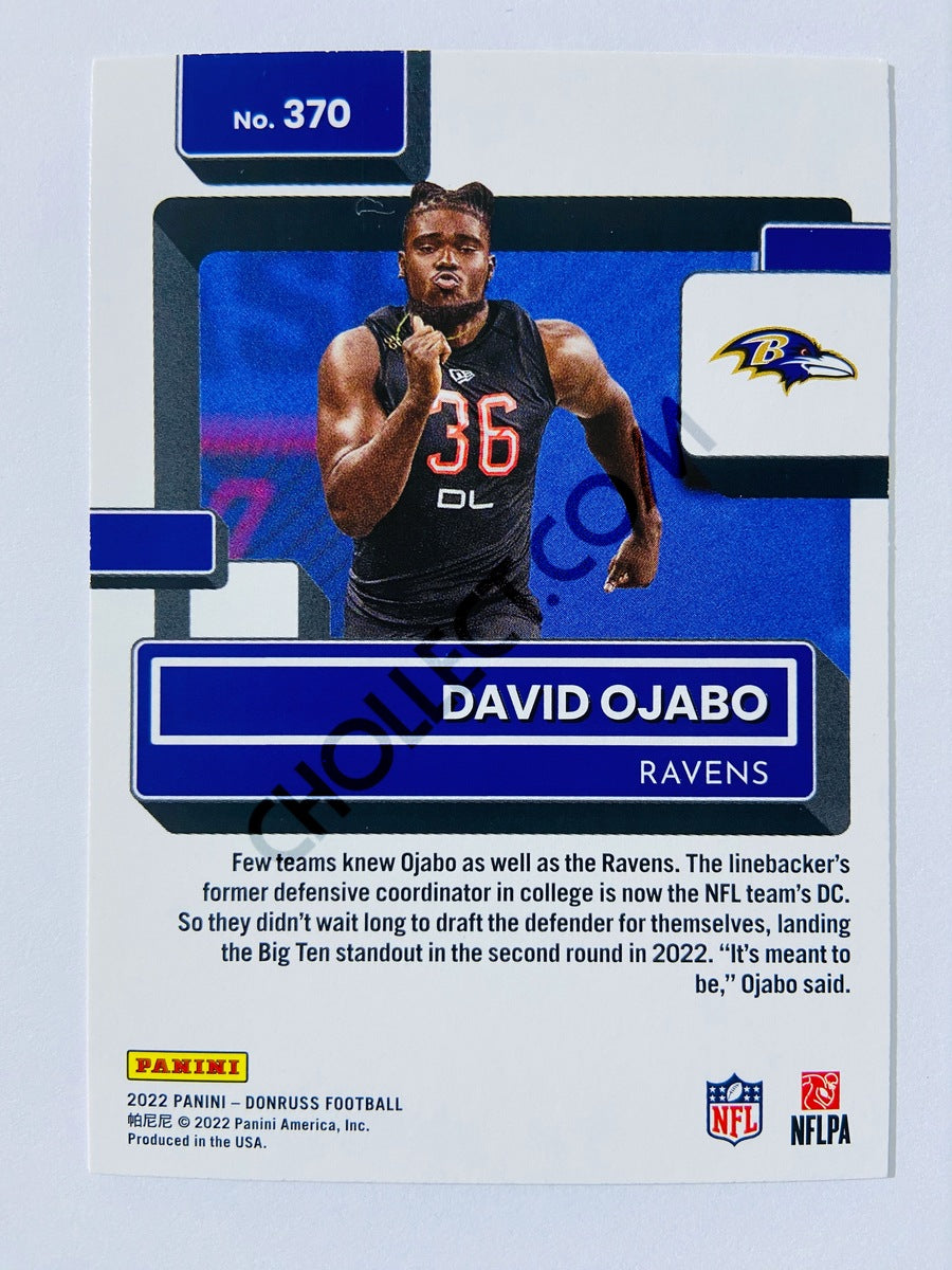 David Ojabo - Baltimore Ravens 2022 Panini Donruss Rated Rookie #370