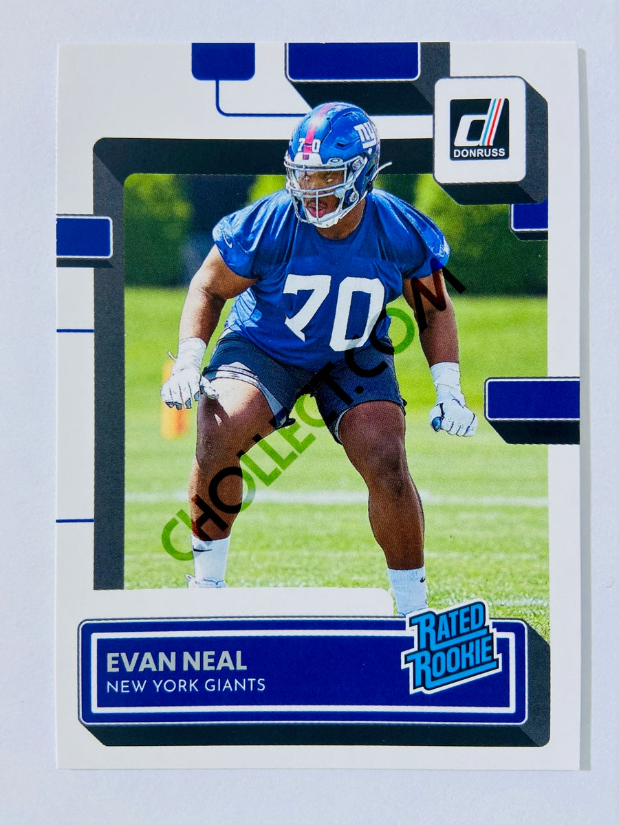 Evan Neal - New York Giants 2022 Panini Donruss Rated Rookie #398