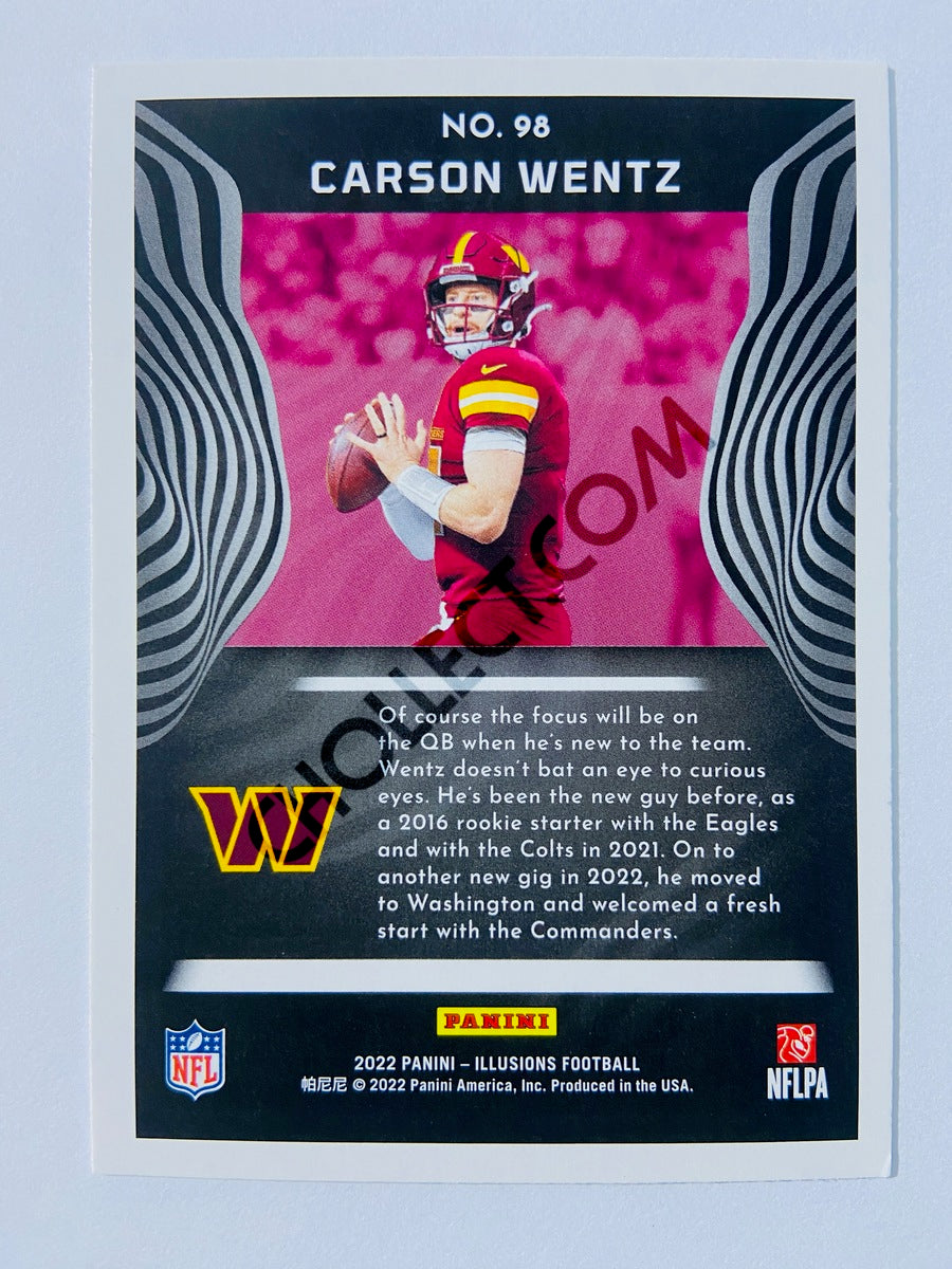 2022 PANINI ILLUSIONS #98 CARSON WENTZ - WASHINGTON COMMANDERS