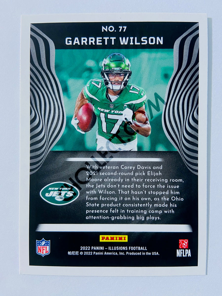 Garrett Wilson - New York Jets 2022 Panini Illusions Emerald Parallel #77