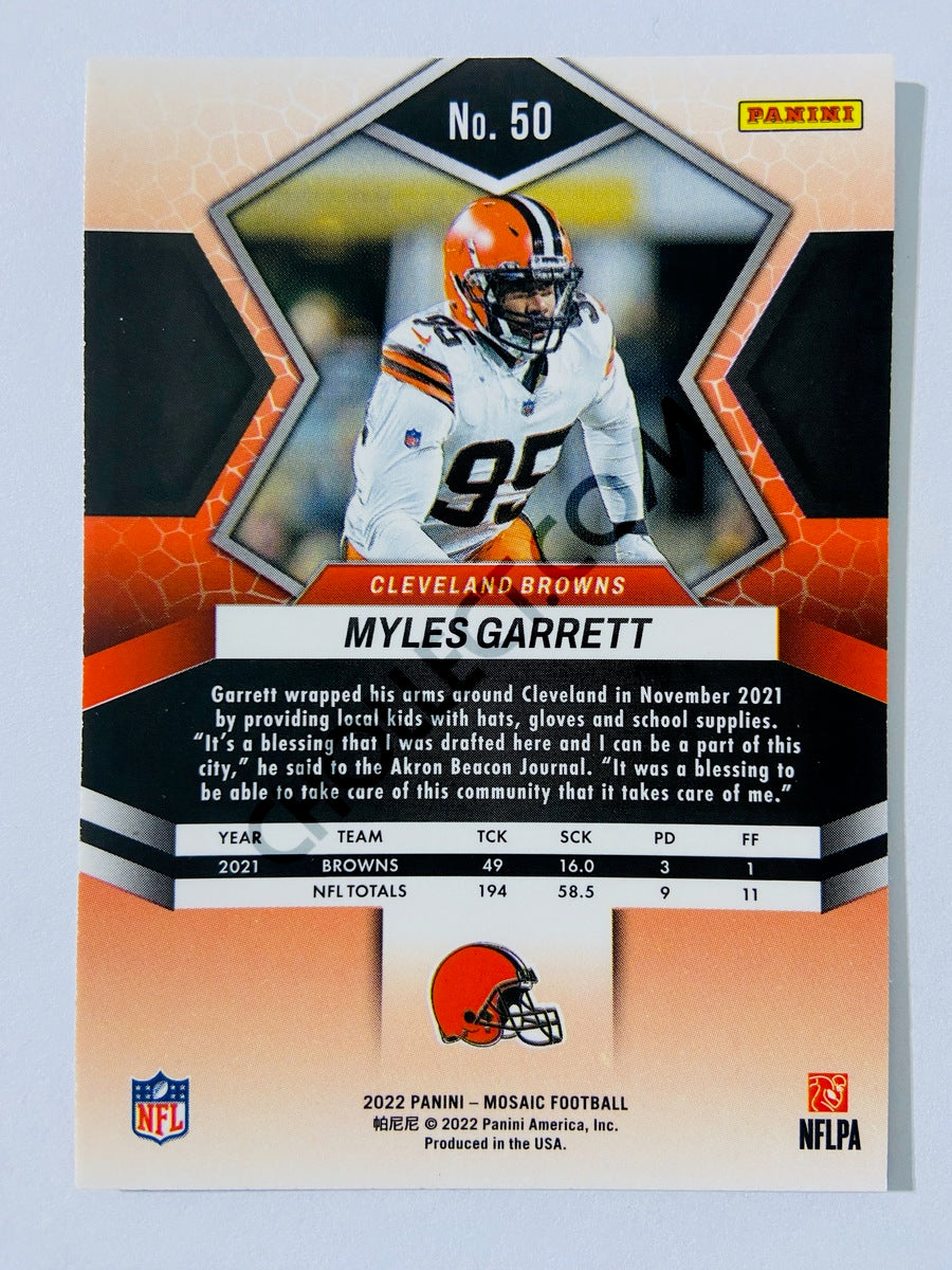 Myles Garrett - Cleveland Browns 2022 Panini Mosaic #50